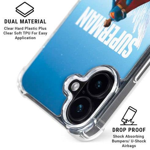 Superman 2025 Fortress of Solitude Classic Rise iPhone 16 Clear Case